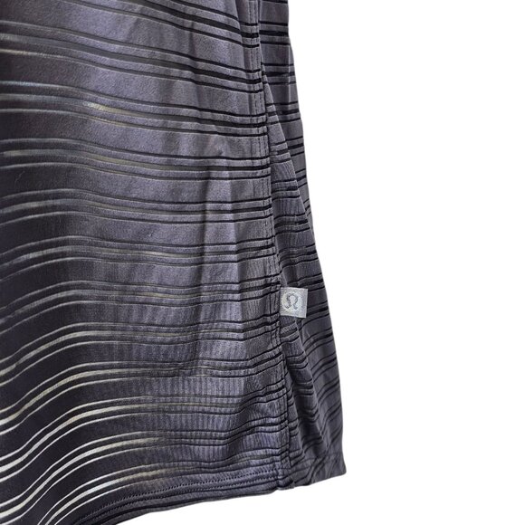Lululemon Womens Twist, Open Back Tank, Striped, Sheer, Purple, Athletic - Picture 3 of 7